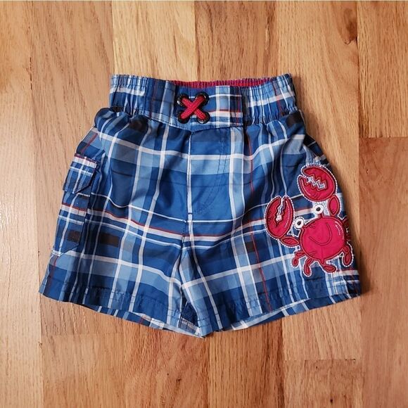 Oshkosh B'gosh crabby Plaid Swim Trunks - Picture 6 of 6